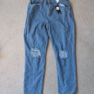 Distressed Blue Jeans